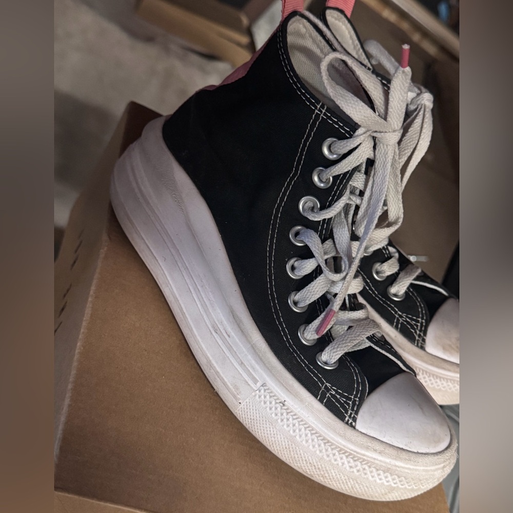 Kids Converse Black and White High-Top Sneakers